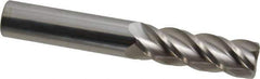 Accupro - 3/4", 4 Flute, Single End, Solid Carbide, 0.06" Corner Radius End Mill - 5" OAL, 40° Helix, Right Hand Flute, 2-1/4" LOC, Right Hand Cut - USA Tool & Supply