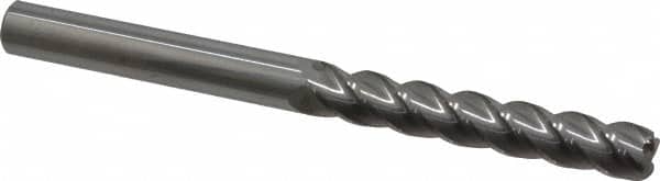 Accupro - 1/2" Diam 4 Flute Solid Carbide 0.09" Corner Radius End Mill - USA Tool & Supply
