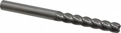 Accupro - 1/2" Diam 4 Flute Solid Carbide 0.09" Corner Radius End Mill - USA Tool & Supply