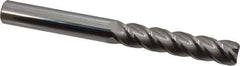 Accupro - 5/8", 4 Flute, Single End, Solid Carbide, 0.03" Corner Radius End Mill - 6" OAL, 40° Helix, Right Hand Flute, 3" LOC, Right Hand Cut - USA Tool & Supply
