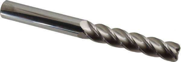 Accupro - 5/8", 4 Flute, Single End, Solid Carbide, 0.06" Corner Radius End Mill - 6" OAL, 40° Helix, Right Hand Flute, 3" LOC, Right Hand Cut - USA Tool & Supply