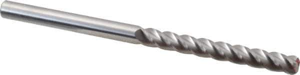 Accupro - 3/8", 4 Flute, Single End, Solid Carbide, 1/8" Corner Radius End Mill - 6" OAL, 40° Helix, Right Hand Flute, 3" LOC, Right Hand Cut - USA Tool & Supply