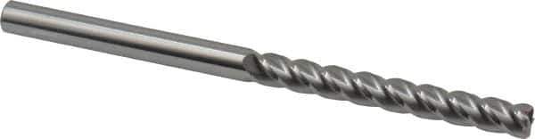 Accupro - 3/8", 4 Flute, Single End, Solid Carbide, 0.06" Corner Radius End Mill - 6" OAL, 40° Helix, Right Hand Flute, 3" LOC, Right Hand Cut - USA Tool & Supply