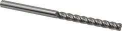 Accupro - 3/8", 4 Flute, Single End, Solid Carbide, 0.06" Corner Radius End Mill - 6" OAL, 40° Helix, Right Hand Flute, 3" LOC, Right Hand Cut - USA Tool & Supply