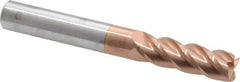 Accupro - 3/8", 4 Flute, Single End, Solid Carbide, 0.01" Corner Radius End Mill - 3" OAL, 40° Helix, Right Hand Flute, 1-1/8" LOC, Right Hand Cut - USA Tool & Supply