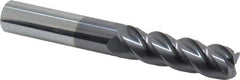 Accupro - 5/8", 4 Flute, Single End, Solid Carbide, 0.06" Corner Radius End Mill - 4-5/8" OAL, 40° Helix, Right Hand Flute, 2-1/8" LOC, Right Hand Cut - USA Tool & Supply