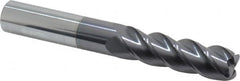 Accupro - 5/8" Diam 4 Flute Solid Carbide 0.09" Corner Radius End Mill - USA Tool & Supply