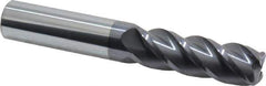 Accupro - 3/4", 4 Flute, Single End, Solid Carbide, 1/8" Corner Radius End Mill - 5" OAL, 40° Helix, Right Hand Flute, 2-1/4" LOC, Right Hand Cut - USA Tool & Supply