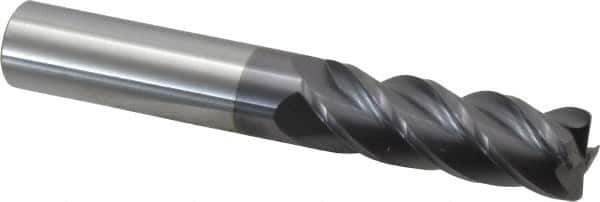 Accupro - 3/4", 4 Flute, Single End, Solid Carbide, 0.06" Corner Radius End Mill - 5" OAL, 40° Helix, Right Hand Flute, 2-1/4" LOC, Right Hand Cut - USA Tool & Supply