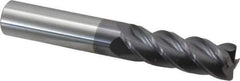 Accupro - 3/4", 4 Flute, Single End, Solid Carbide, 0.06" Corner Radius End Mill - 5" OAL, 40° Helix, Right Hand Flute, 2-1/4" LOC, Right Hand Cut - USA Tool & Supply