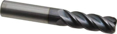 Accupro - 3/4", 4 Flute, Single End, Solid Carbide, 0.09" Corner Radius End Mill - 5" OAL, 40° Helix, Right Hand Flute, 2-1/4" LOC, Right Hand Cut - USA Tool & Supply