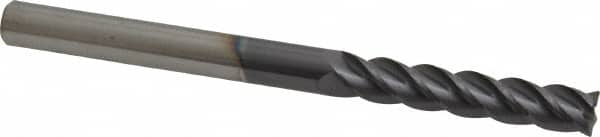 Accupro - 5/16" Diam 4 Flute Solid Carbide 0.015" Corner Radius End Mill - USA Tool & Supply