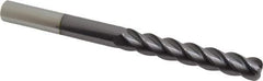 Accupro - 1/2", 4 Flute, Single End, Solid Carbide, 1/8" Corner Radius End Mill - 6" OAL, 40° Helix, Right Hand Flute, 3" LOC, Right Hand Cut - USA Tool & Supply
