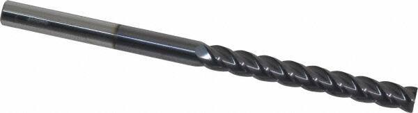 Accupro - 3/8", 4 Flute, Single End, Solid Carbide, 0.01" Corner Radius End Mill - 6" OAL, 40° Helix, Right Hand Flute, 3" LOC, Right Hand Cut - USA Tool & Supply