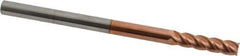 Accupro - 1/4", 4 Flute, Single End, Solid Carbide, 0.01" Corner Radius End Mill - 4" OAL, 40° Helix, Right Hand Flute, 1" LOC, Right Hand Cut - USA Tool & Supply