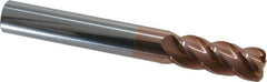 Accupro - 3/4", 4 Flute, Single End, Solid Carbide, 1/8" Corner Radius End Mill - 6" OAL, 40° Helix, Right Hand Flute, 2" LOC, Right Hand Cut - USA Tool & Supply
