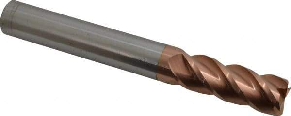 Accupro - 3/4", 4 Flute, Single End, Solid Carbide, 0.02" Corner Radius End Mill - 6" OAL, 40° Helix, Right Hand Flute, 2" LOC, Right Hand Cut - USA Tool & Supply