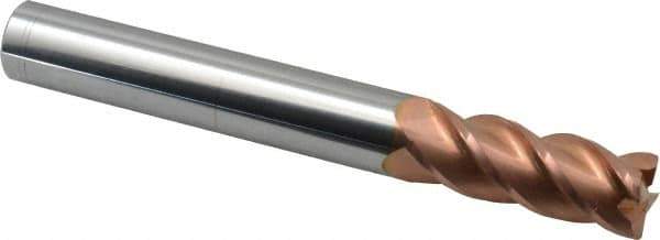 Accupro - 3/4", 4 Flute, Single End, Solid Carbide, 0.03" Corner Radius End Mill - 6" OAL, 40° Helix, Right Hand Flute, 2" LOC, Right Hand Cut - USA Tool & Supply