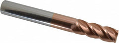 Accupro - 3/4" Diam 4 Flute Solid Carbide 0.09" Corner Radius End Mill - USA Tool & Supply
