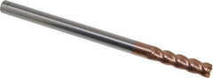 Accupro - 3/8", 4 Flute, Single End, Solid Carbide, 0.03" Corner Radius End Mill - 6" OAL, 40° Helix, Right Hand Flute, 1-1/2" LOC, Right Hand Cut - USA Tool & Supply
