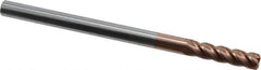 Accupro - 3/8", 4 Flute, Single End, Solid Carbide, 0.06" Corner Radius End Mill - 6" OAL, 40° Helix, Right Hand Flute, 1-1/2" LOC, Right Hand Cut - USA Tool & Supply