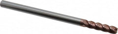 Accupro - 3/8" Diam 4 Flute Solid Carbide 0.09" Corner Radius End Mill - USA Tool & Supply