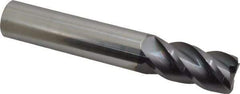 Accupro - 1", 4 Flute, Single End, Solid Carbide, 0.06" Corner Radius End Mill - 6" OAL, 40° Helix, Right Hand Flute, 2" LOC, Right Hand Cut - USA Tool & Supply