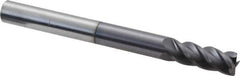 Accupro - 3/8", 4 Flute, Single End, Solid Carbide, 0.015" Corner Radius End Mill - 4" OAL, 40° Helix, Right Hand Flute, 1" LOC, Right Hand Cut - USA Tool & Supply