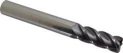 Accupro - 3/4", 4 Flute, Single End, Solid Carbide, 0.09" Corner Radius End Mill - 6" OAL, 40° Helix, Right Hand Flute, 2" LOC, Right Hand Cut - USA Tool & Supply