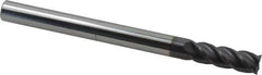 Accupro - 1/2", 4 Flute, Single End, Solid Carbide, 0.01" Corner Radius End Mill - 6" OAL, 40° Helix, Right Hand Flute, 1-1/2" LOC, Right Hand Cut - USA Tool & Supply