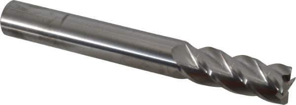 Accupro - 3/4", 4 Flute, Single End, Solid Carbide, 0.02" Corner Radius End Mill - 6" OAL, 40° Helix, Right Hand Flute, 2" LOC, Right Hand Cut - USA Tool & Supply