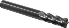 Accupro - 3/4", 4 Flute, Single End, Solid Carbide, 0.03" Corner Radius End Mill - 6" OAL, 40° Helix, Right Hand Flute, 2" LOC, Right Hand Cut - USA Tool & Supply