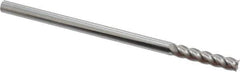 Accupro - 5/16", 4 Flute, Single End, Solid Carbide, 0.01" Corner Radius End Mill - 6" OAL, 40° Helix, Right Hand Flute, 1-1/2" LOC, Right Hand Cut - USA Tool & Supply