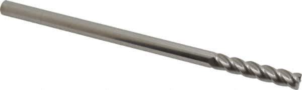 Accupro - 5/16", 4 Flute, Single End, Solid Carbide, 0.03" Corner Radius End Mill - 6" OAL, 40° Helix, Right Hand Flute, 1-1/2" LOC, Right Hand Cut - USA Tool & Supply