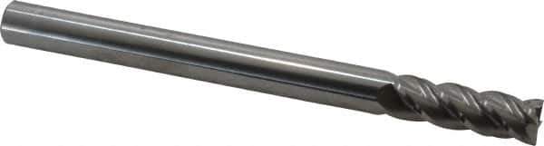 Accupro - 1/2", 4 Flute, Single End, Solid Carbide, 0.01" Corner Radius End Mill - 6" OAL, 40° Helix, Right Hand Flute, 1-1/2" LOC, Right Hand Cut - USA Tool & Supply
