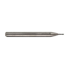 M.A. Ford - 0.057", 0.114" LOC, 1/8" Shank Diam, 1-1/2" OAL, 2 Flute, Solid Carbide Square End Mill - Single End, Bright Finish, Spiral Flute, 30° Helix, Centercutting, Right Hand Cut, Right Hand Flute - USA Tool & Supply