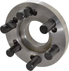 BTC - Adapter Back Plate for 10" Diam Self Centering Lathe Chucks - D1-6 Mount, 2.835" Through Hole Diam - USA Tool & Supply