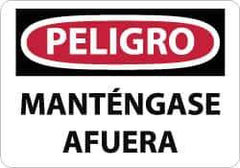 NMC - "Peligro - Mantengase Afuera", 10" Long x 14" Wide, Aluminum Safety Sign - Rectangle, 0.04" Thick, Use for Security & Admittance - USA Tool & Supply