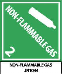 NMC - Non-Flammable - Gas 2 - Non-Flammable Gas - Un1044 Shipping Label - 4-3/4" High x 4" Wide - USA Tool & Supply