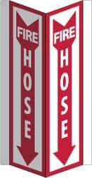 NMC - Fire Hose, Acrylic Fire Sign - 8-3/4" Wide x 16" High - USA Tool & Supply