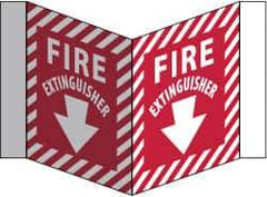NMC - Fire Extinguisher, Acrylic Fire Sign - 8-3/4" Wide x 5-3/4" High - USA Tool & Supply