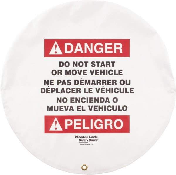 NMC - Vinyl Lockout Wheel Cover - Compatible with Lockout Hasp and Lockout Padlock - USA Tool & Supply