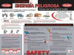 NMC - 24" Wide x 18" High Laminated Paper Lockout Information Poster - Spanish - USA Tool & Supply