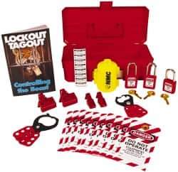 NMC - 30 Piece Electrical Lockout Kit - Comes in Tool Box - USA Tool & Supply