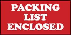 NMC - Packing List Enclosed Shipping Label - 1-3/8" High x 3" Wide - USA Tool & Supply