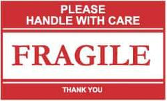 NMC - Please Handle with Care - Fragile - Thank You Shipping Label - 2-1/2" High x 4" Wide - USA Tool & Supply