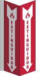 NMC - Extinguidor, Acrylic Fire Sign - 8-3/4" Wide x 16" High, Spanish - USA Tool & Supply