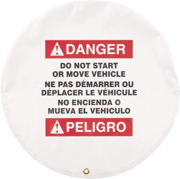 NMC - Vinyl Lockout Wheel Cover - Compatible with Lockout Hasp and Lockout Padlock - USA Tool & Supply