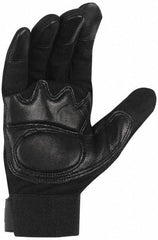 MCR Safety - Size S (7) Grain Synthetic Leather General Protection Work Gloves - For General Purpose, Uncoated, Hook & Loop Cuff, Full Fingered, Black, Paired - USA Tool & Supply