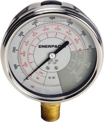 Enerpac - Hydraulic Pressure Gages & Adapters Type: Liquid-Filled Gauge Pressure Rating: 0 - 10000 - USA Tool & Supply